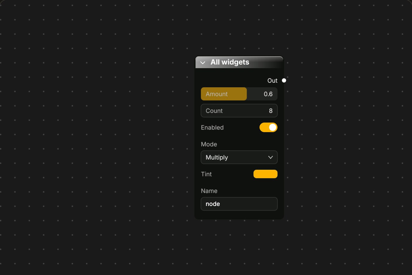 Built-in widgets